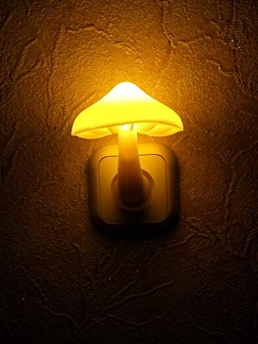 AUSAYE 3 Pack Sensor LED Mushroom Night Light Plug in Lamp Cute Night Lights for Adults Kids