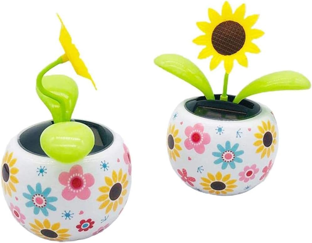 1Pc Sunflower Solar Dancing Decor for Car, Solar Decors,Solar Powered Swinging Animated Dancer