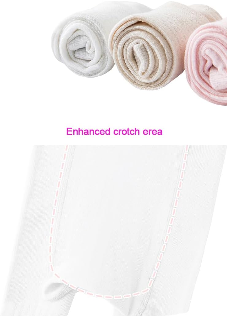 CHUNG Baby Girls Cotton Tights Thin Hollowed Summer with Bowknot Mesh Lace Fashion Toddler Footed