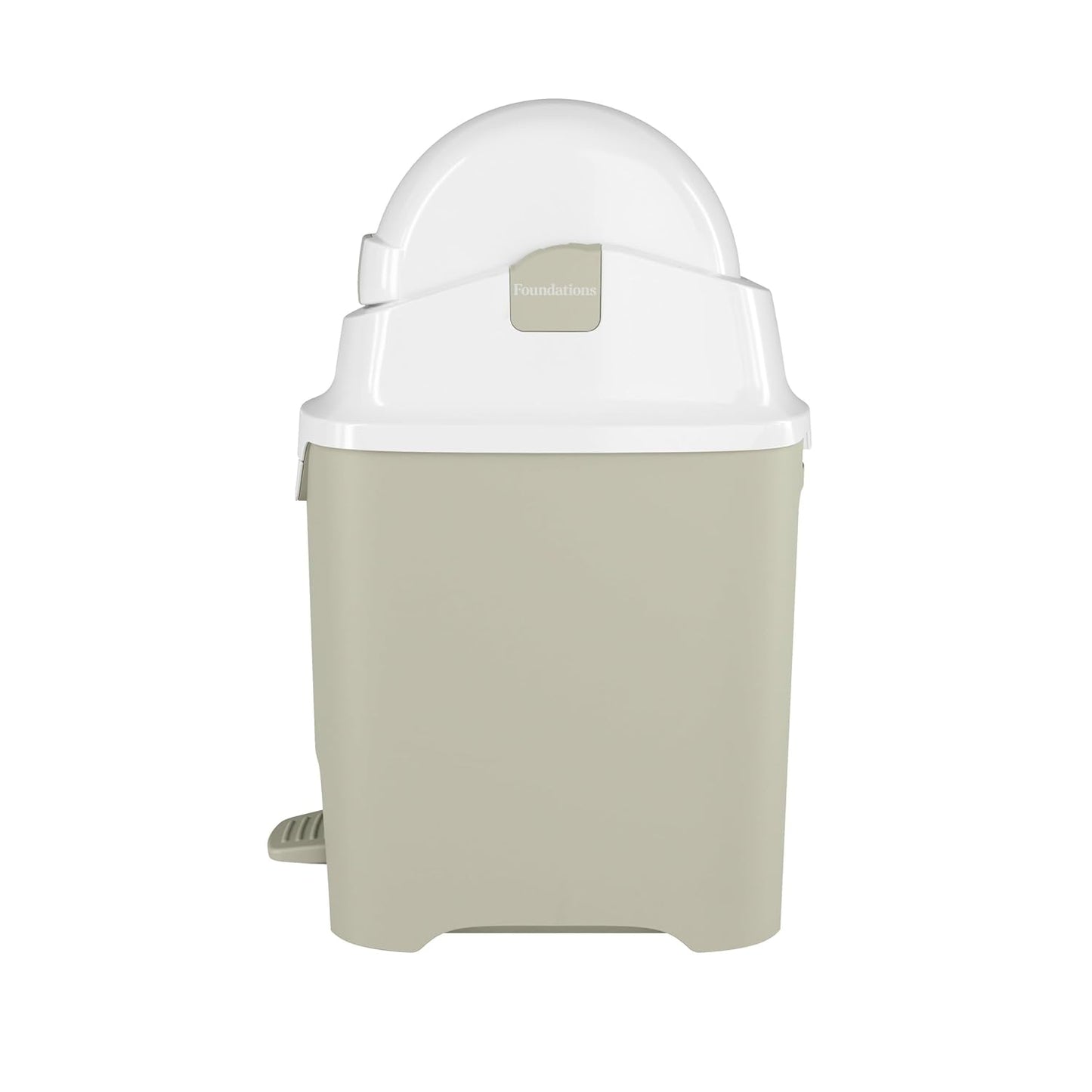 Foundations Mini Hands-Free Diaper Pail with Airtight Lid - Durable & Odorless Diaper Disposal