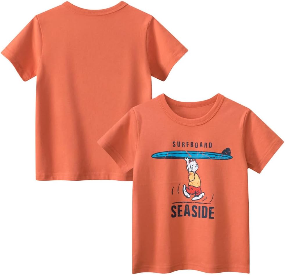 Boys' 4-Pack Excavator Short Sleeve Crewneck T-Shirts Top Tee Size 2-7 Years Toddler Boys' Value