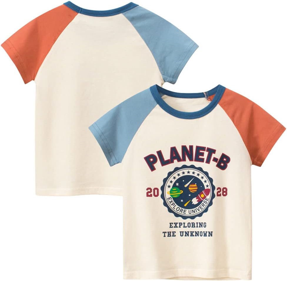 Boys' 4-Pack Excavator Short Sleeve Crewneck T-Shirts Top Tee Size 2-7 Years Toddler Boys' Value