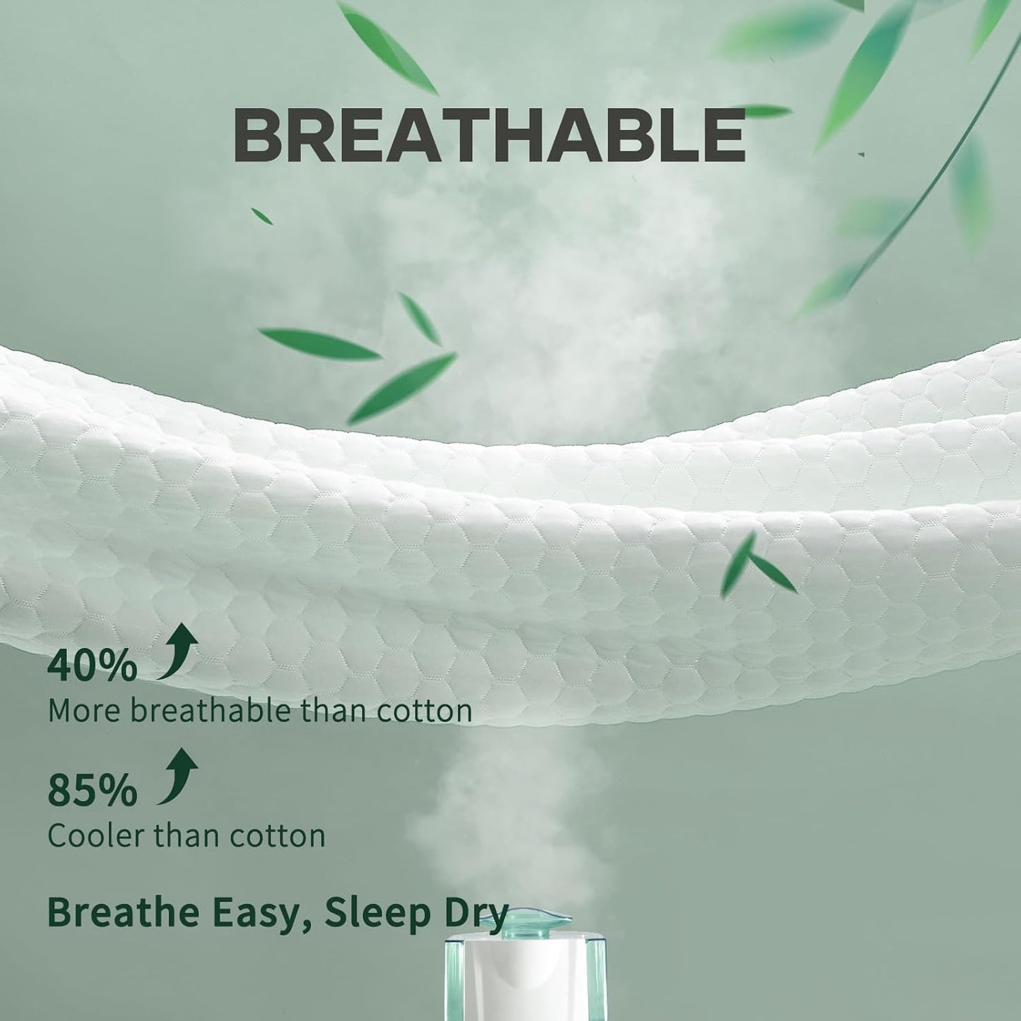 OhGeni 100% Waterproof Mattress Protector, King Size Mattress Pad, Fits 6"-20" Mattresses with Deep