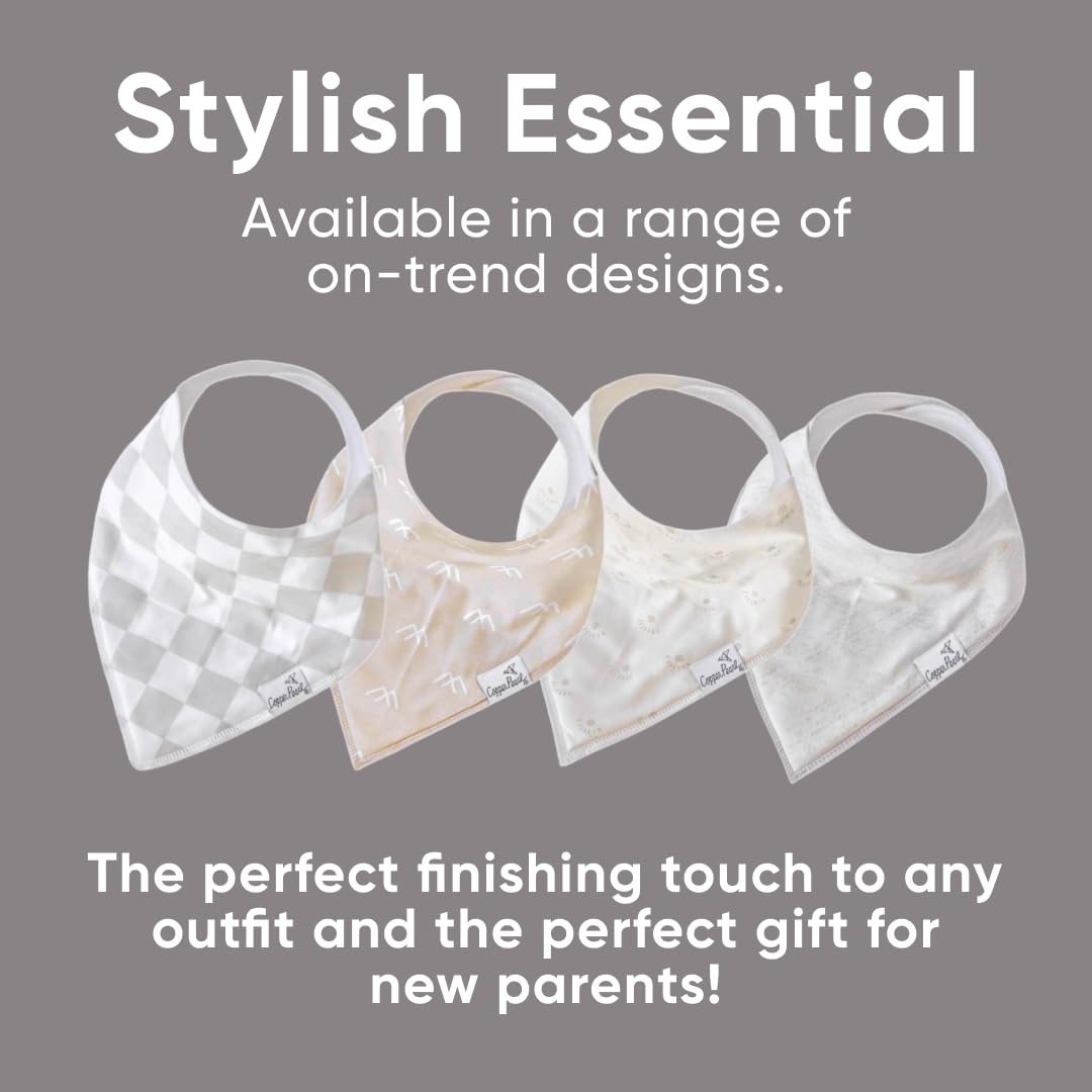 Copper Pearl 6 Pack Soft Cotton Baby Bibs for Drooling and Teething, Absorbent Drool Bibs for Baby