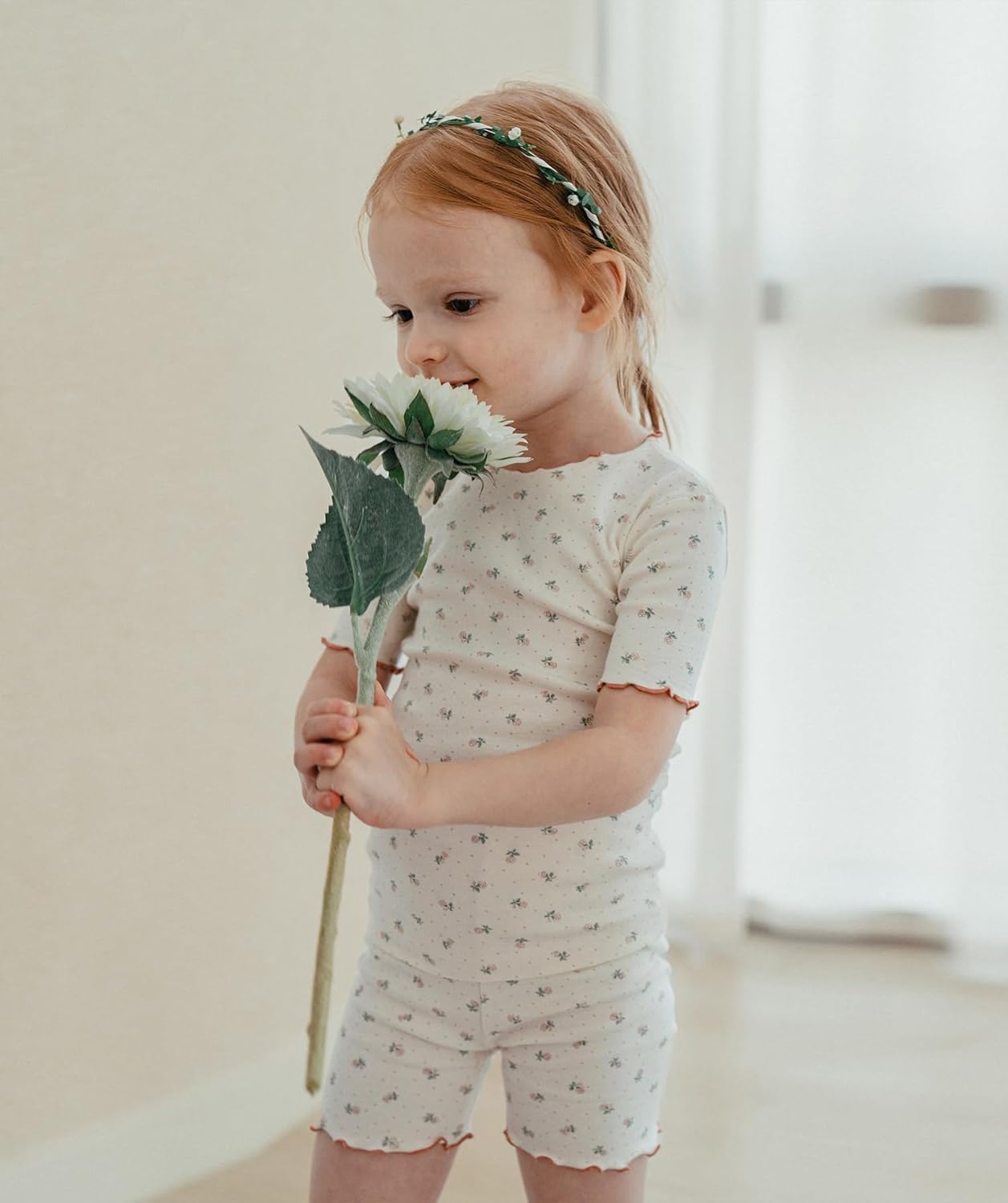 AVAUMA Baby Boy Girl Pajama Set 6M-7T Kids Cute Toddler Snug fit Flower Pattern Design Pjs Cotton