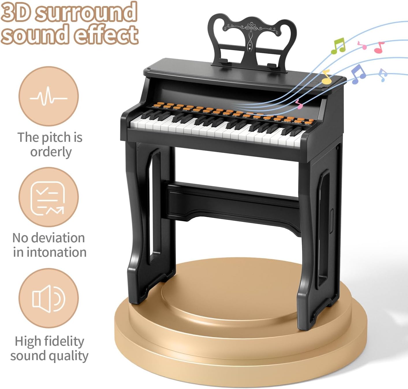 Toy Pianos for Kids Ages 3-7 - Children's Musical Keyboard for Beginners Boys Girls Birthday Gift