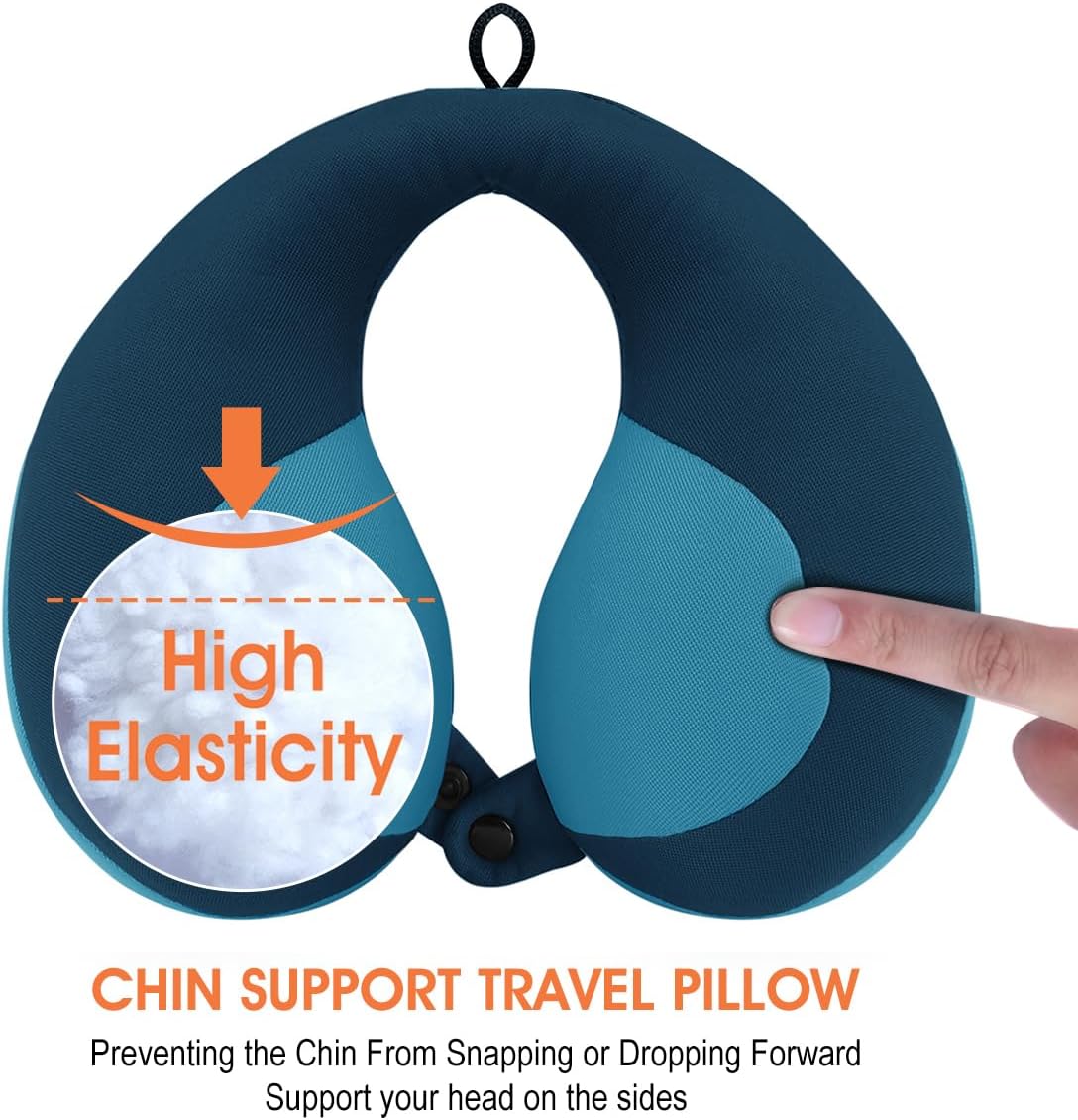 INFANZIA Chin Supporting Travel Neck Pillow, Comfortably Supports and Helps Support Head and Neck