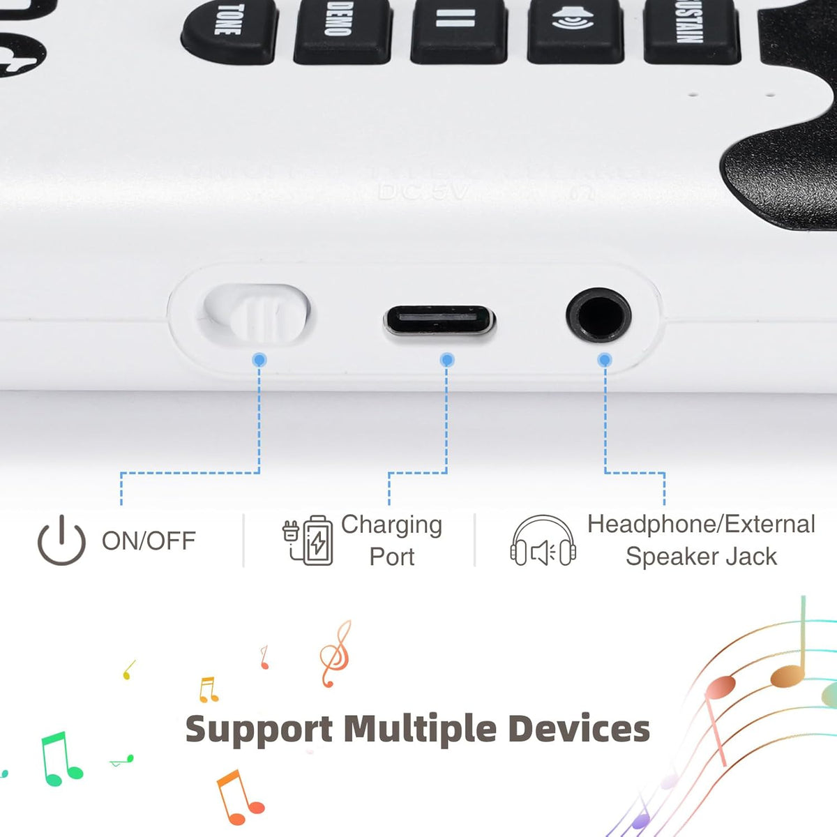49 Key Roll Up Keyboard Piano, Portable Digital Electric Foldable Piano Keyboard, Rechargeable, 8