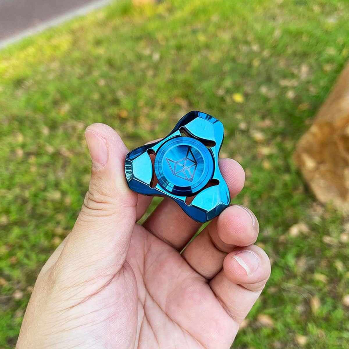 FREELOVE Metal Fidget Spinner, Stainless Steel Heavy, Long Spinning Toys, Cool Silent, Small Mini