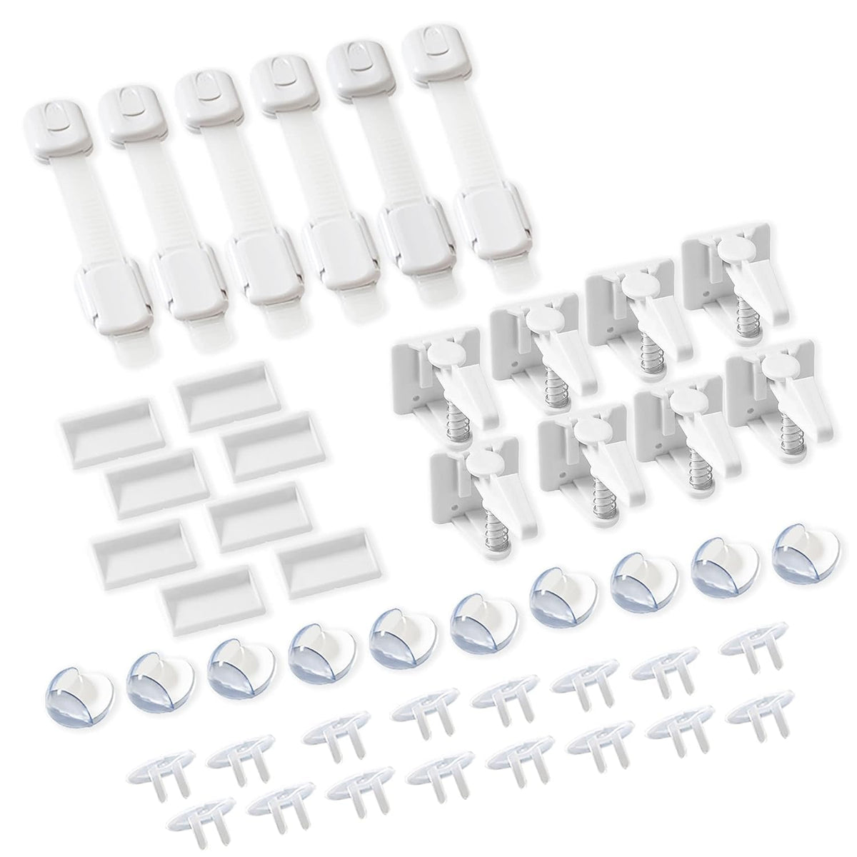 Inaya Complete Baby Proofing Kit - Child Safety Hidden Locks for Cabinets & Drawers, Adjustable