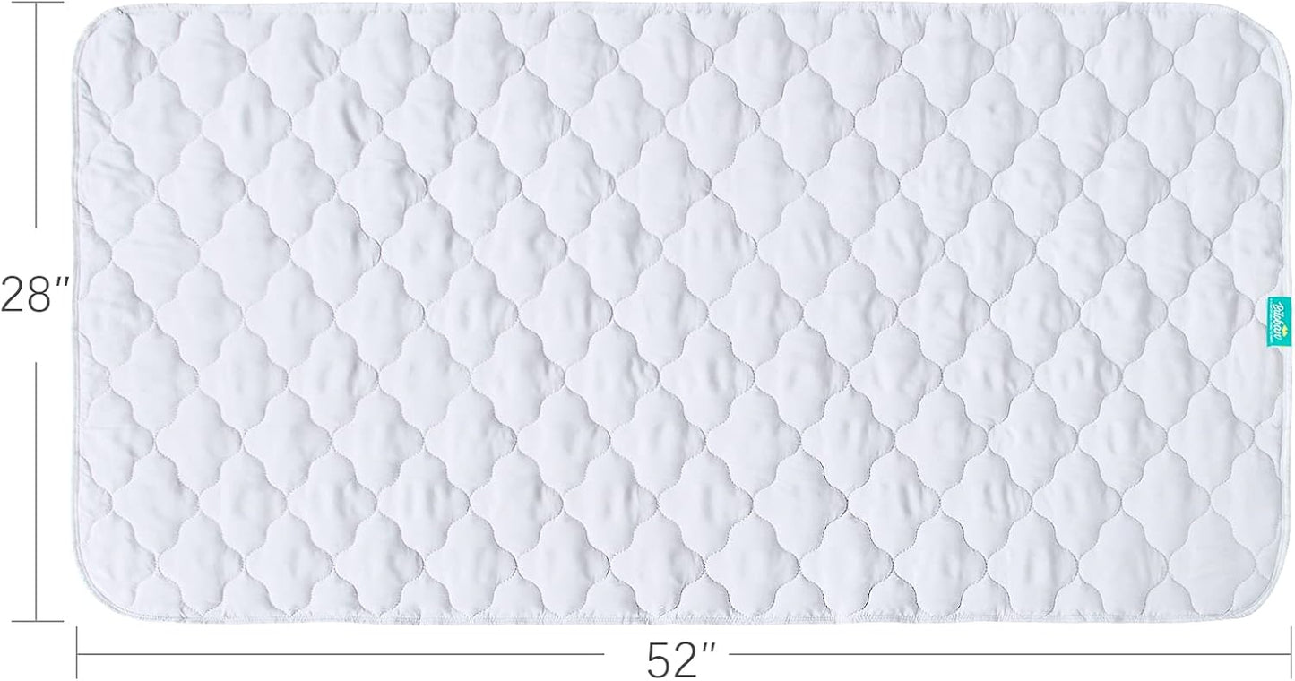Waterproof Crib Mattress Protector Pad Cover 2 Pack 28" x 52", Anti Slip & Absorbent Waterproof Bed