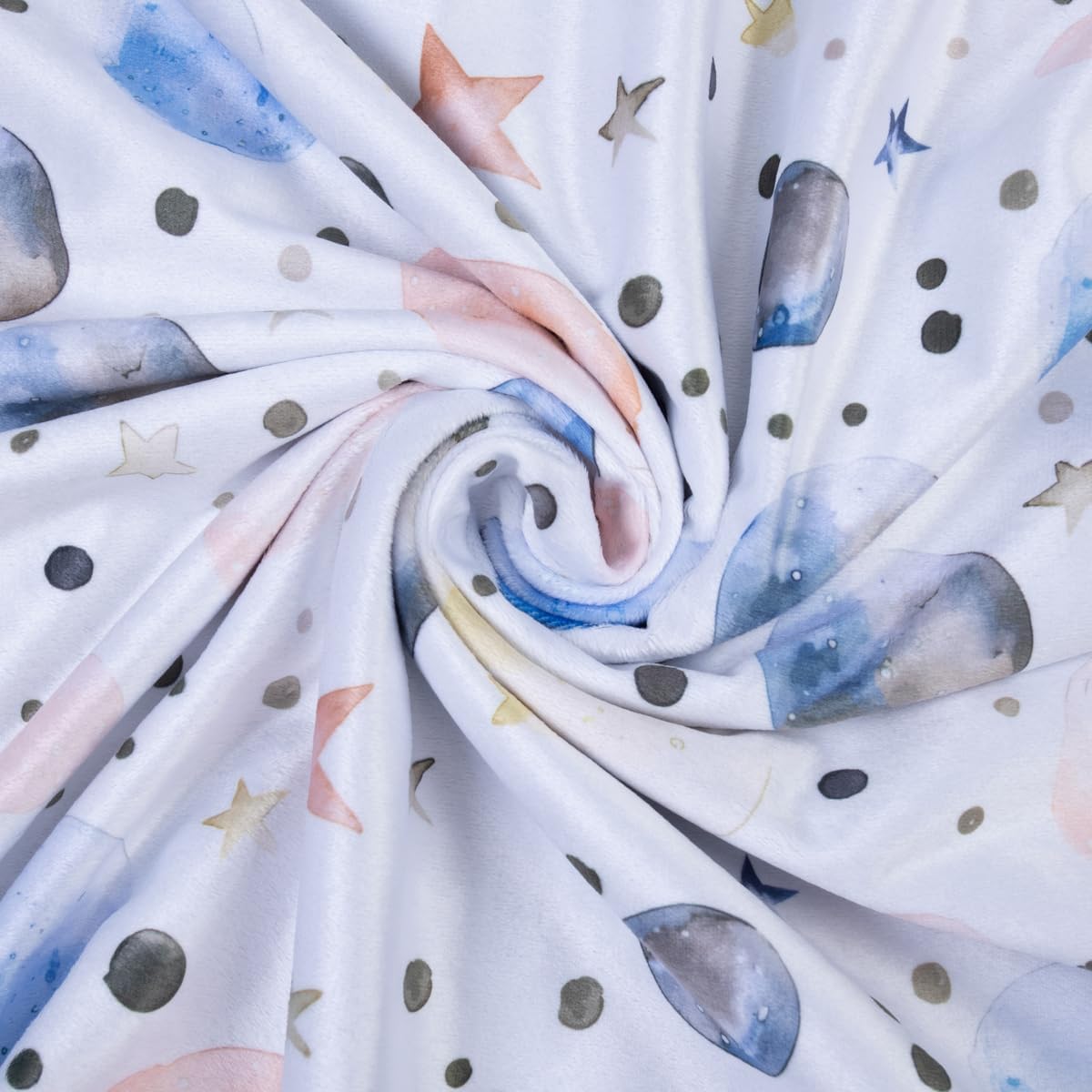 Baby Blankets for Unisex Boys Girls, Super Soft Nursery Minky Blankets, 30 x 40 inch Outer Space