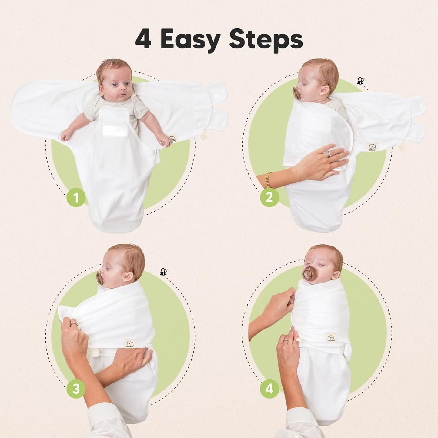 Baby Swaddle Sleep Sacks with Zipper - 3-Pack Swaddles for Newborns 3-6 Months, Infant, Baby Girls