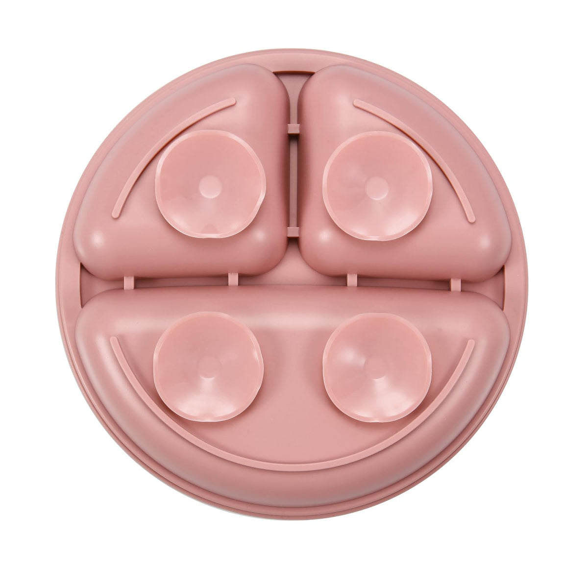 PandaEar 3 Pack Toddler Plates, Silicone Divided Suction Plate for Babies, BPA-Free 100% Food-Grade