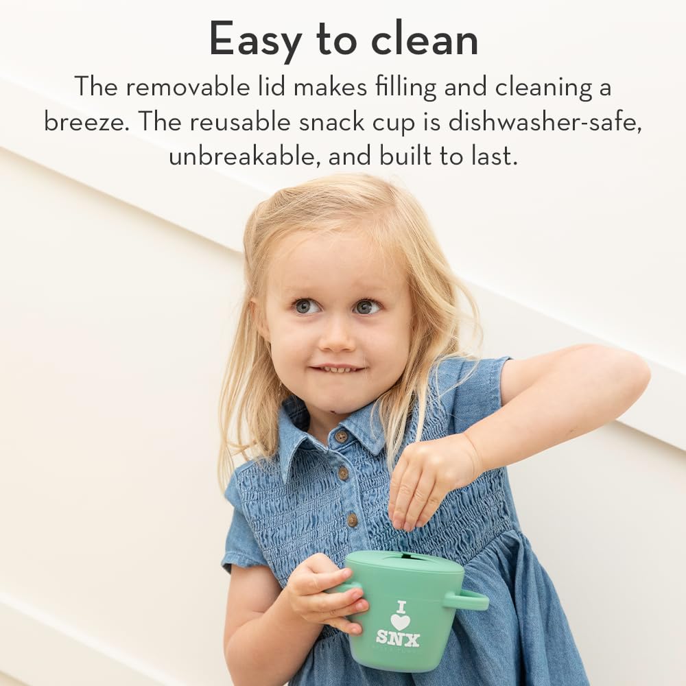 Bella Tunno Snack Cups for Toddlers, Silicone Spill Proof Food Container with Lid, Babies & Kids