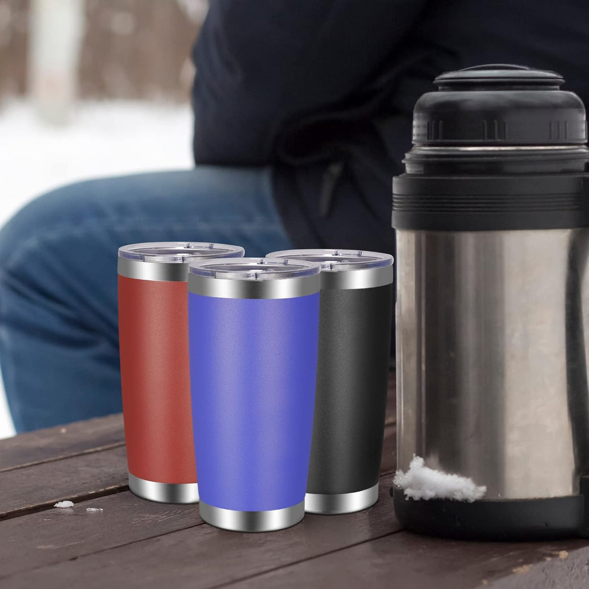 VEGOND 20oz Tumbler with Lid and Straw Stainless Steel Tumbler Cup Vacuum Insulated Double Wall