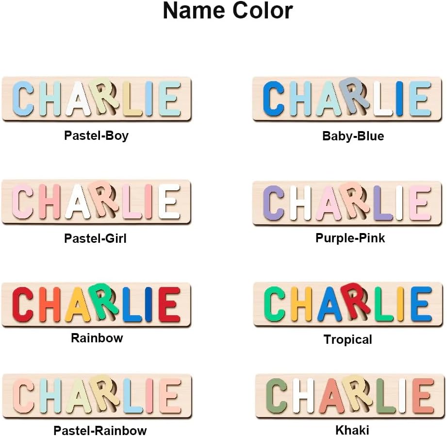 Personalized Name Puzzle for Kids, Personalized Baby Gifts Custom Name Puzzles for Toddlers 1-3