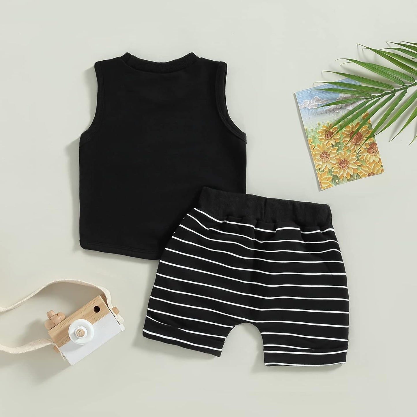 Kupretty Baby Boy Summer Clothes Sleeveless Tank Tops Vest T-Shirt + Casual Shorts Toddler Outfits