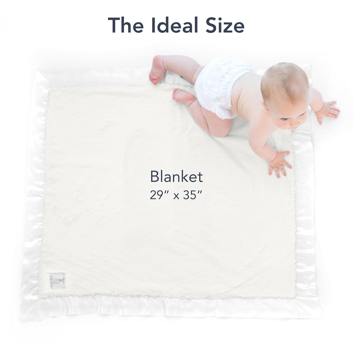Little Giraffe Baby Blanket - Luxe Soft Blanket with Satin Trim - Baby Stroller Blanket - Newborn