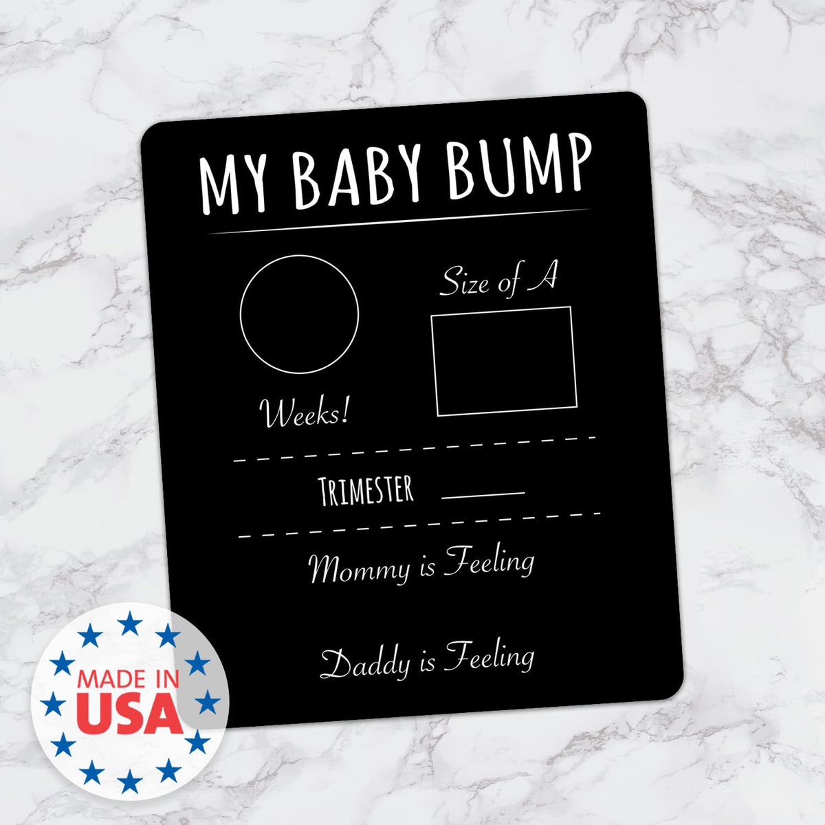 Pregnancy Timeline Sign/My Baby Bump Infant Chalkboard Style Milestone Photo Prop Board / 10" x 12"