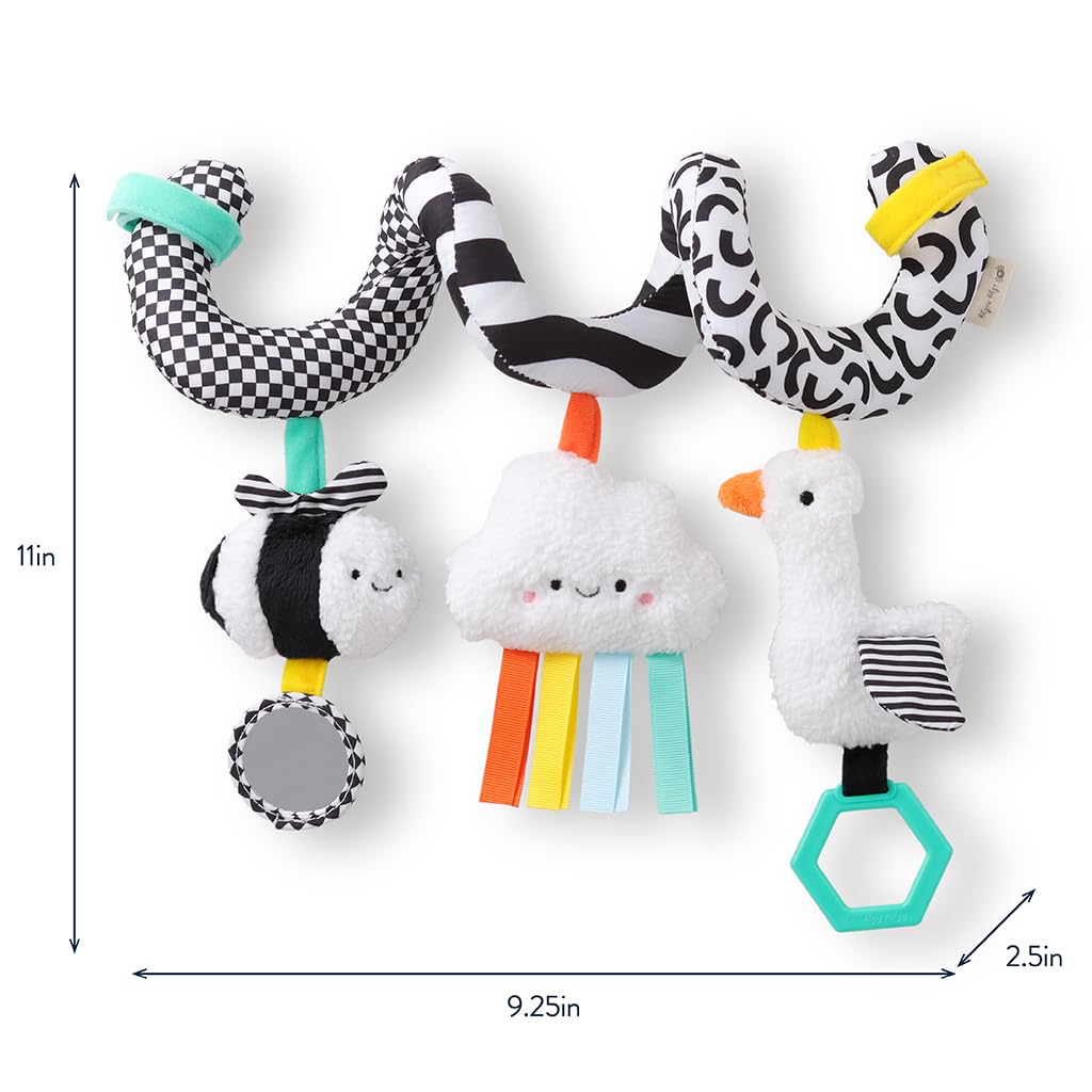 Itzy Ritzy Spiral Car Seat & Stroller Activity Toy - Stroller & Car Seat Toys for Ages 0 Months and