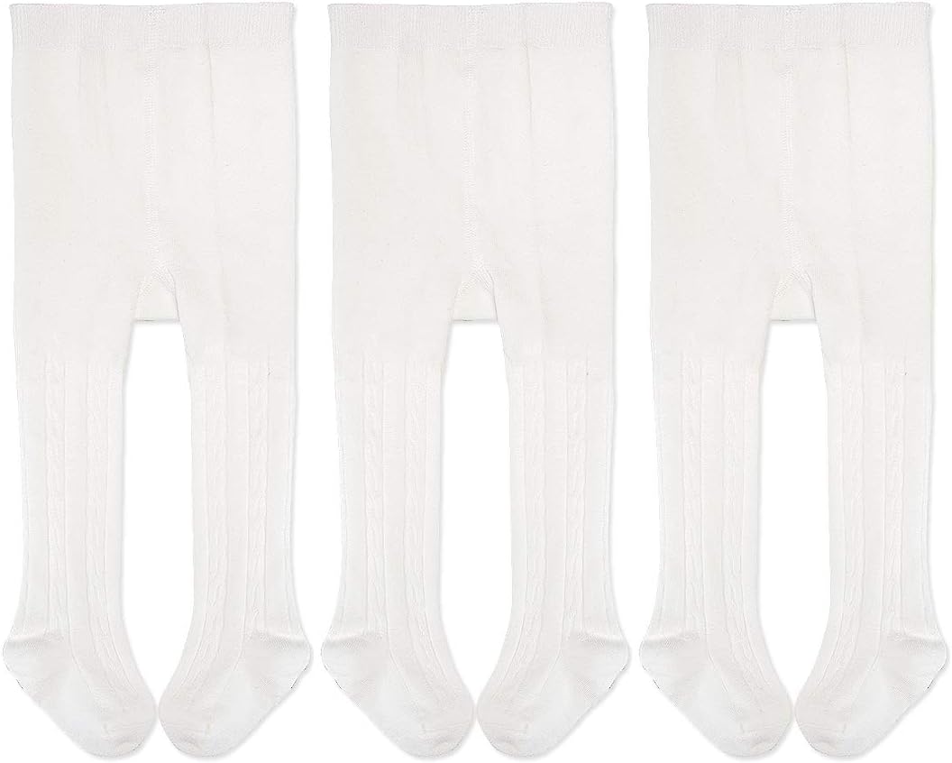 EPEIUS Baby Girl Tights Thick Cable Knit Leggings Stockings Cotton Pantyhose for Newborn Infant