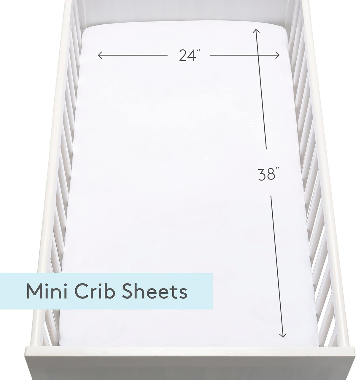 Newton Baby Organic Fitted Mini Crib Sheet (2-Pack) - Ultra-Breathable and Soft, 100% Organic