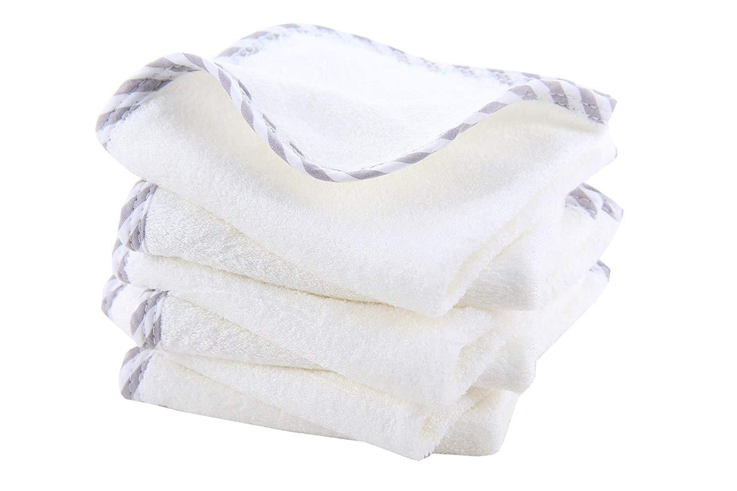 HIPHOP PANDA Baby Washcloths, Rayon Made from Bamboo - 2 Layer Ultra Soft Absorbent Newborn Bath