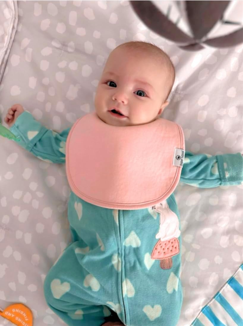 DiaperSquad's Baby Bibs for Drooling and Teething, Bibs for Boys, Baby Girl - Solid Cotton Baby