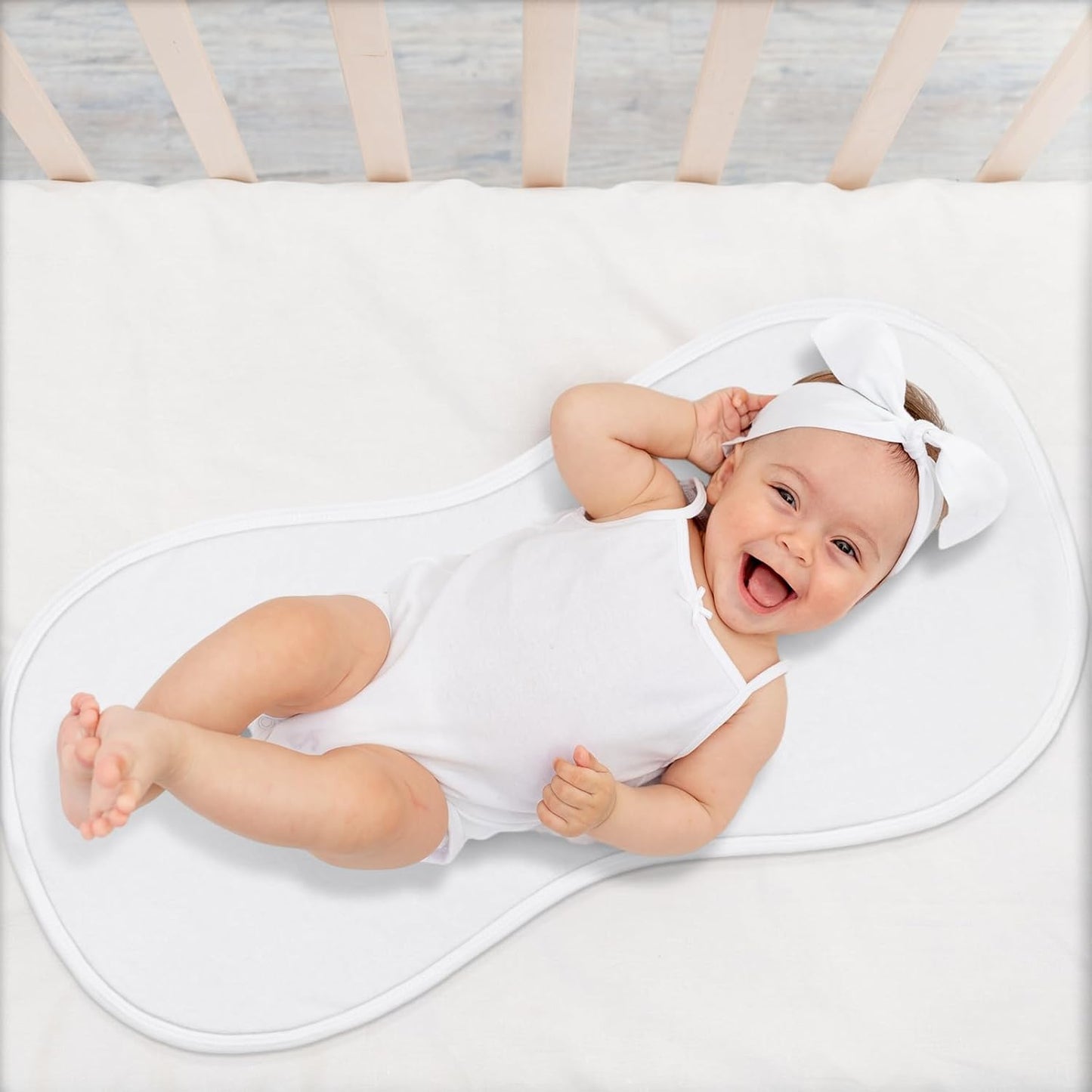 Timgle 6 Pcs 13 x 29 Inch Peanut Shape Changing Pad Liner Peanut Changing Pad Liner Portable Soft