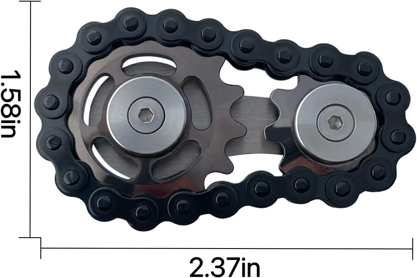 Chain Gear Fidget Spinner, Metal Sprocket Chain Fidget Toy, Stress Anxiety Relief Fidget Toy, Bike