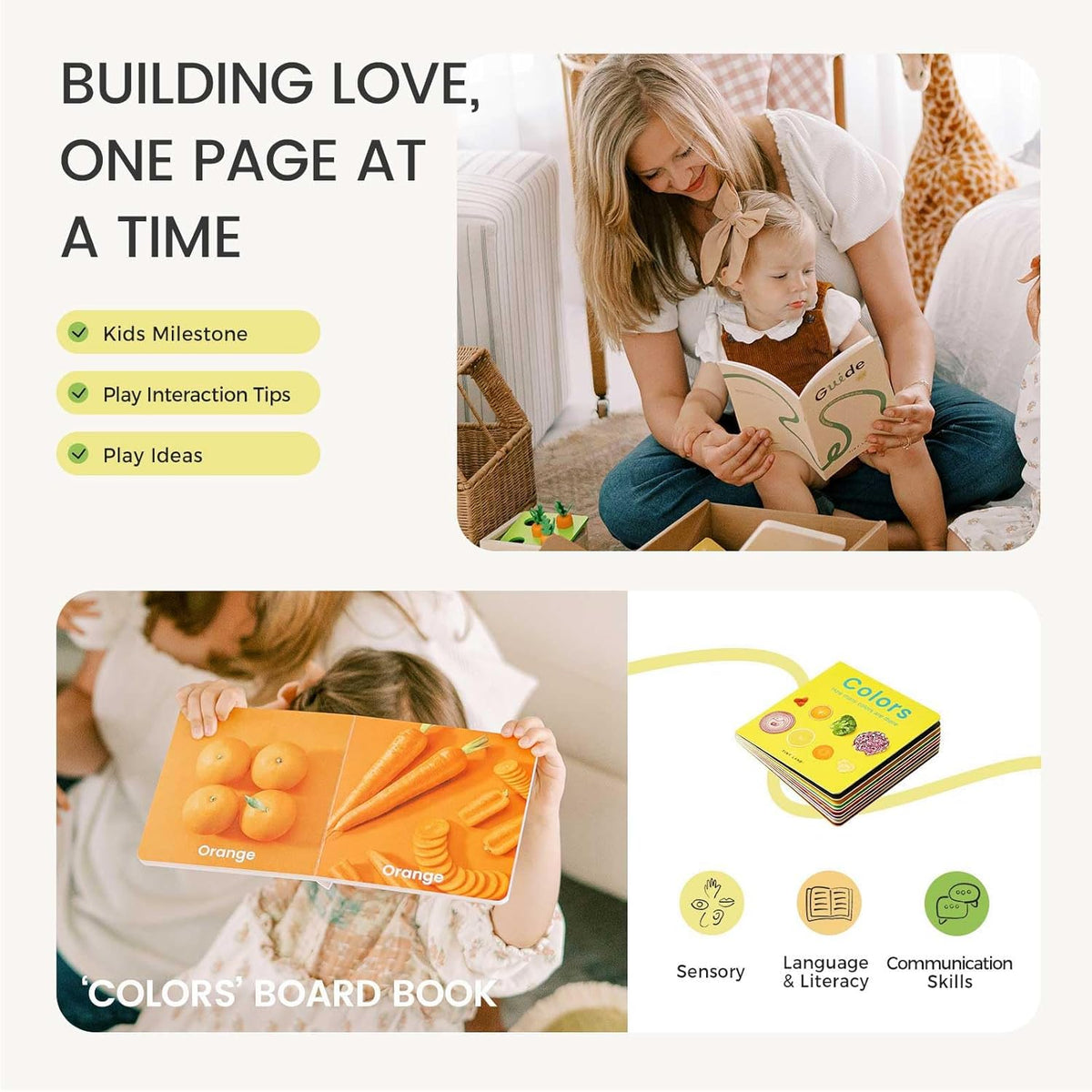 Tiny Land Montessori Toy Set for Baby 13-15 Months Explorer Play Kit - 7-in-1 Baby Drum, Carrot