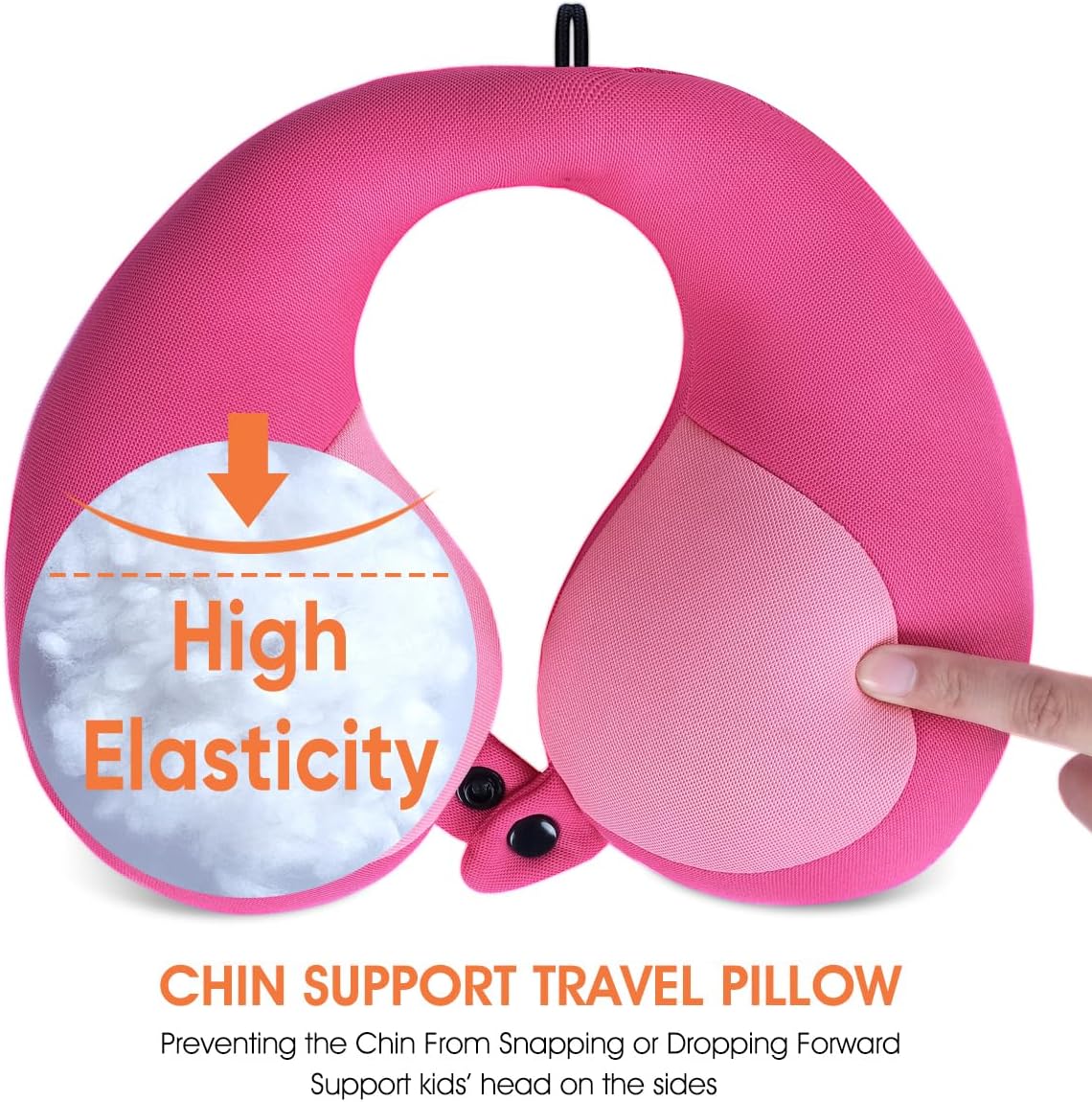 INFANZIA Kids Chin Supporting Travel Neck Pillow, Helps Support Head and Neck, Comfortably Designed
