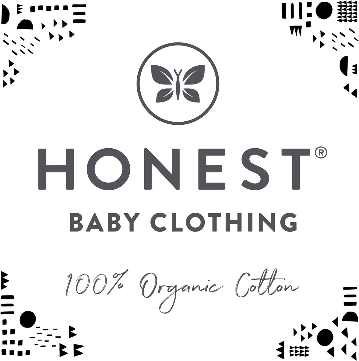 HonestBaby 3-pack Footed Pants Roomy Fit Pull on Bottoms 100% Organic Cotton for Infant Baby Boys