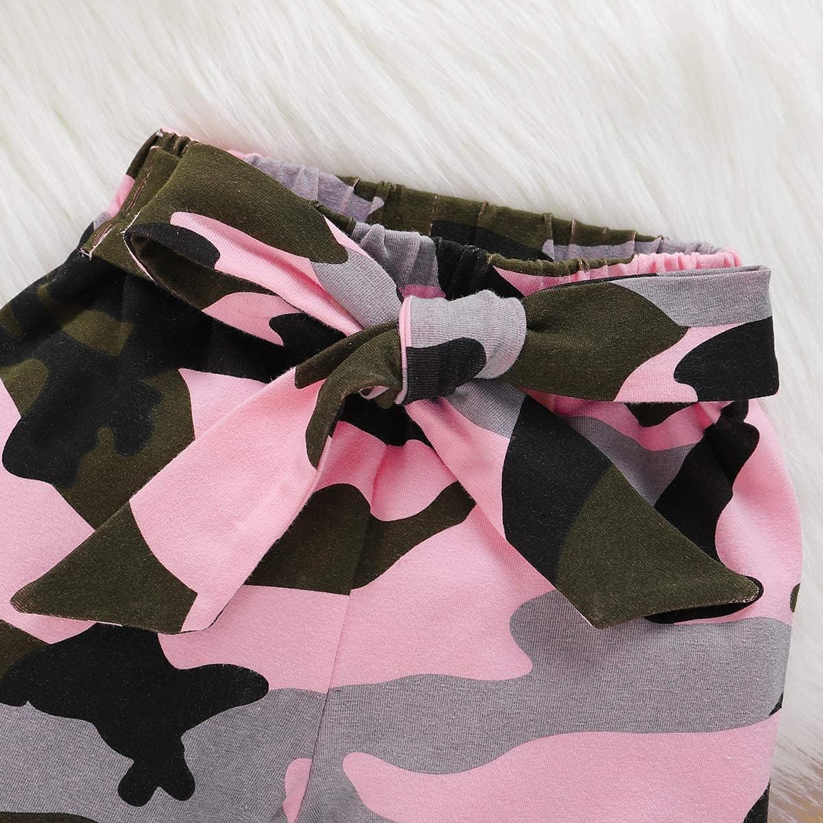 Newborn Baby Girl Clothes, Infant Girl Outfits Long Sleeve Ruffle Romper + Floral Pants + Headband
