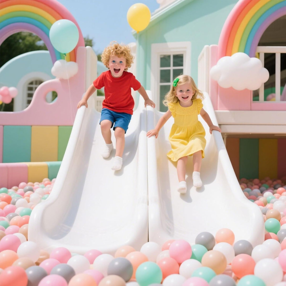 GOGOSO 100 Pit Balls Plastic Balls for Baby Toddlers GirlsToddlers for Playhouse, Baby Pool, Play