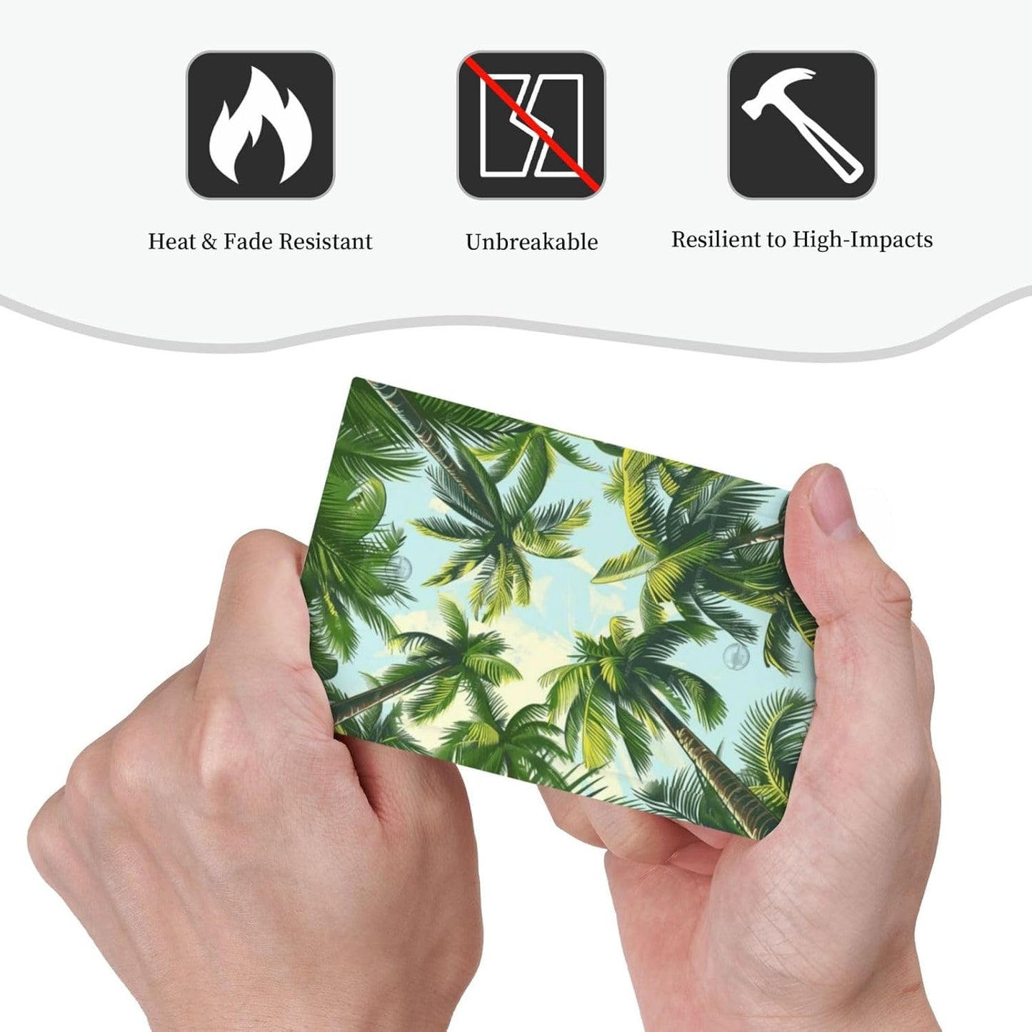 Summer Sky Coconut Palms Trees Green Plants Leaf Light Switch Cover Plate 1 Gang No Device Blank