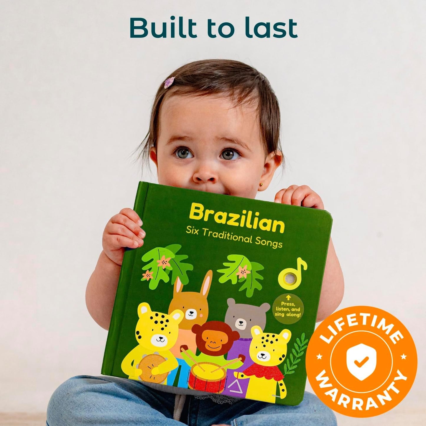 Cali's Books Brazilian Nursery Rhymes Book - Sound Books for Toddlers 1-3 Years Old - Interactive &