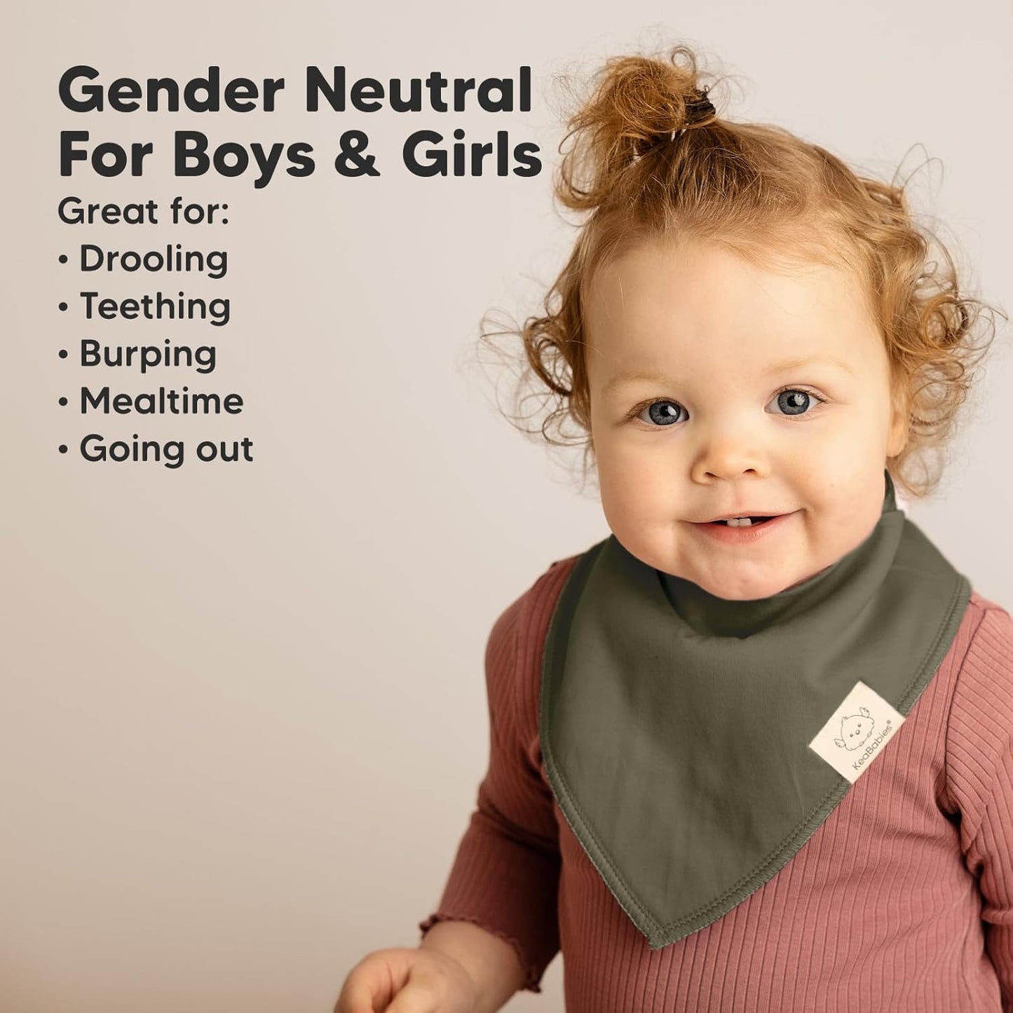 8-Pack Organic Baby Bandana Bibs for Boys, Girls - Super Absorbent Triangle Baby Bibs for Drooling