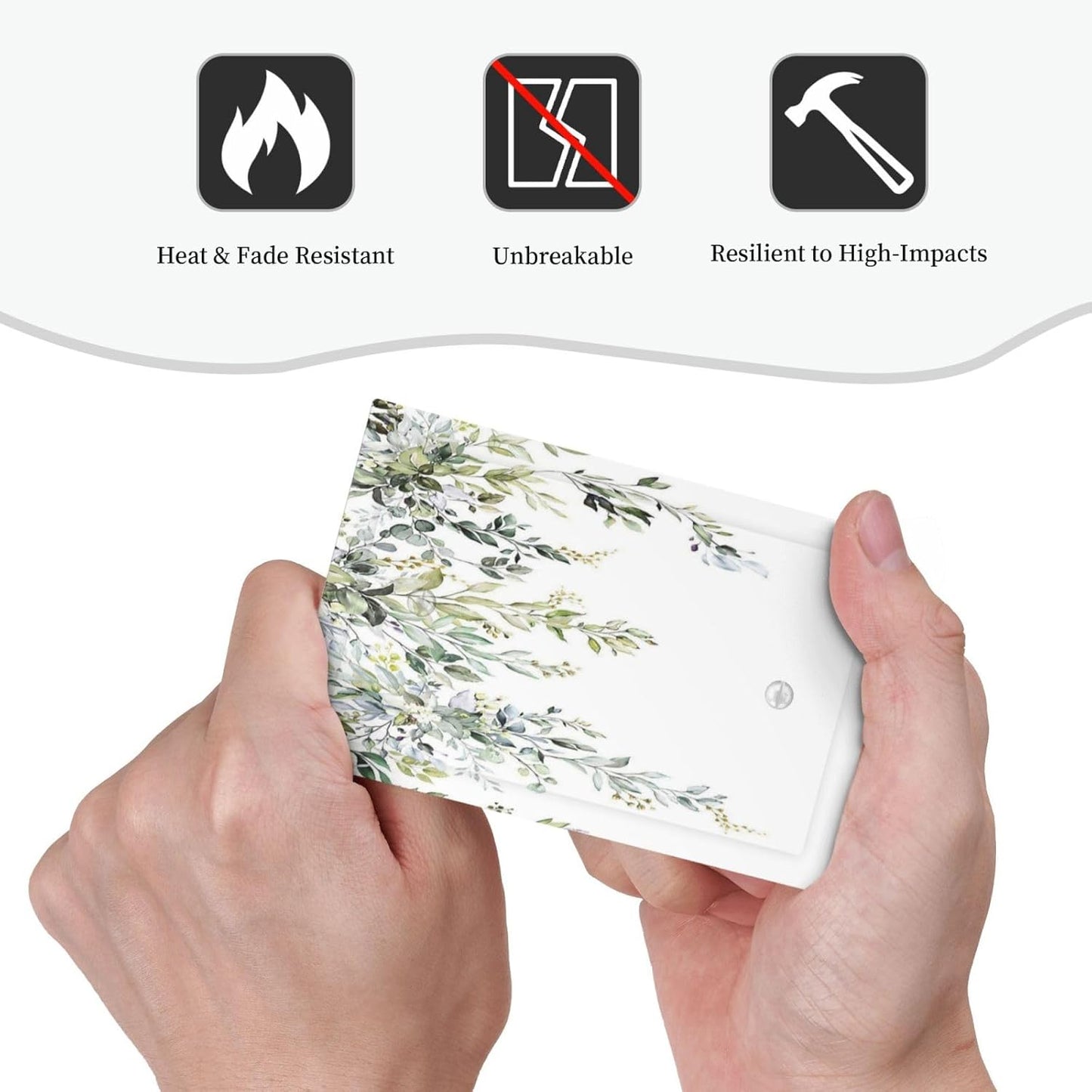 Light Switch Cover Plate Boho Farmhouse Flower Leaf Sage Green 1 Gang No Device Blank Electrical