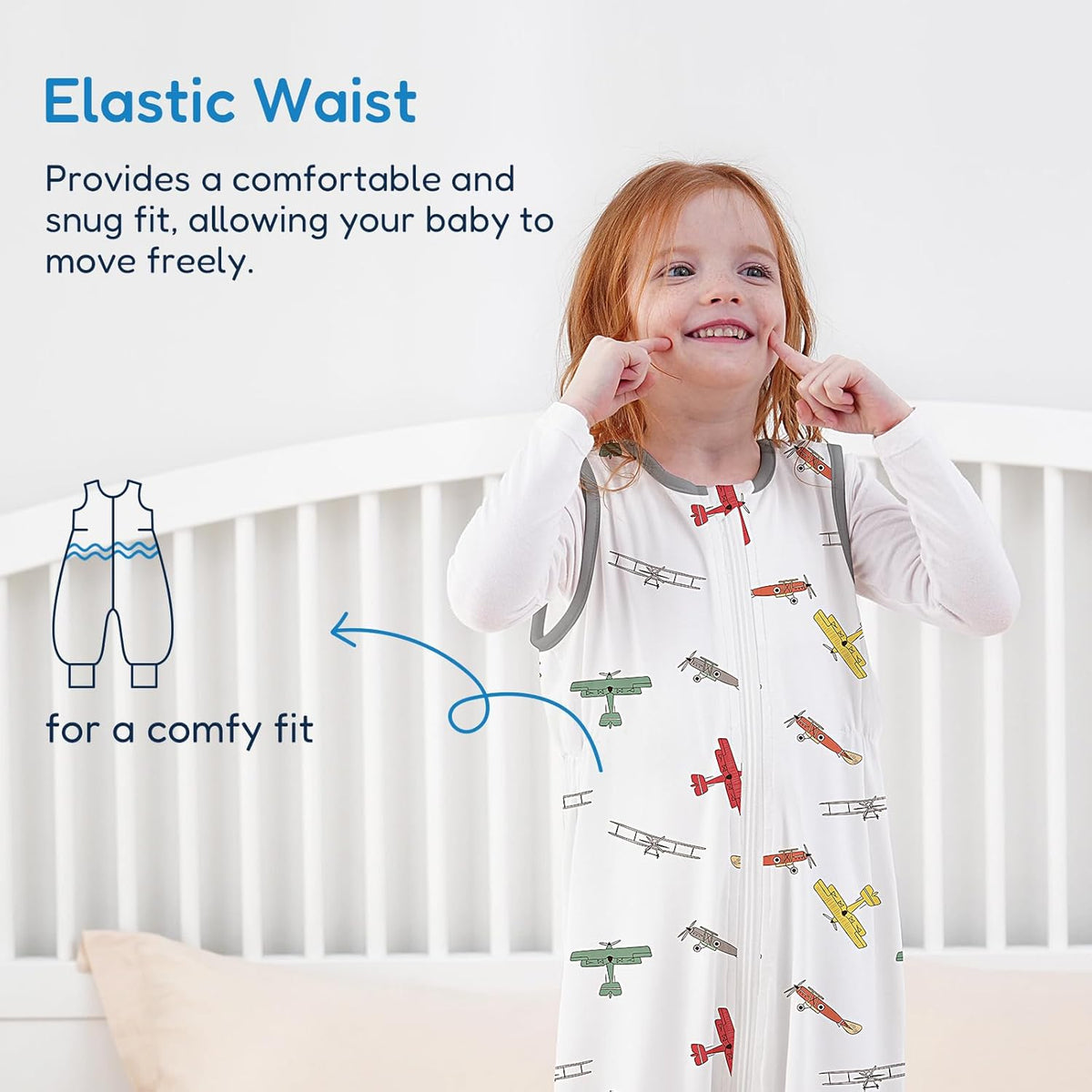 TotAha Toddler Sleep Sack with Legs, 0.5 TOG Light and Soft Baby Sleeping Bag, Walker Sleep Sack