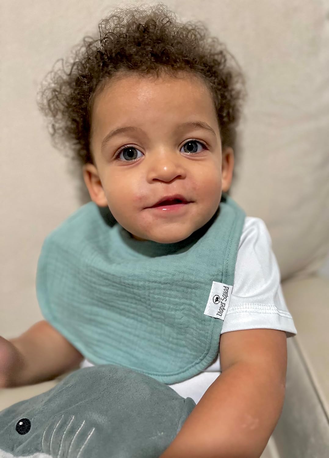 DiaperSquad's Baby Bibs for Drooling and Teething, Bibs for Boys, Baby Girl - Solid Cotton Baby