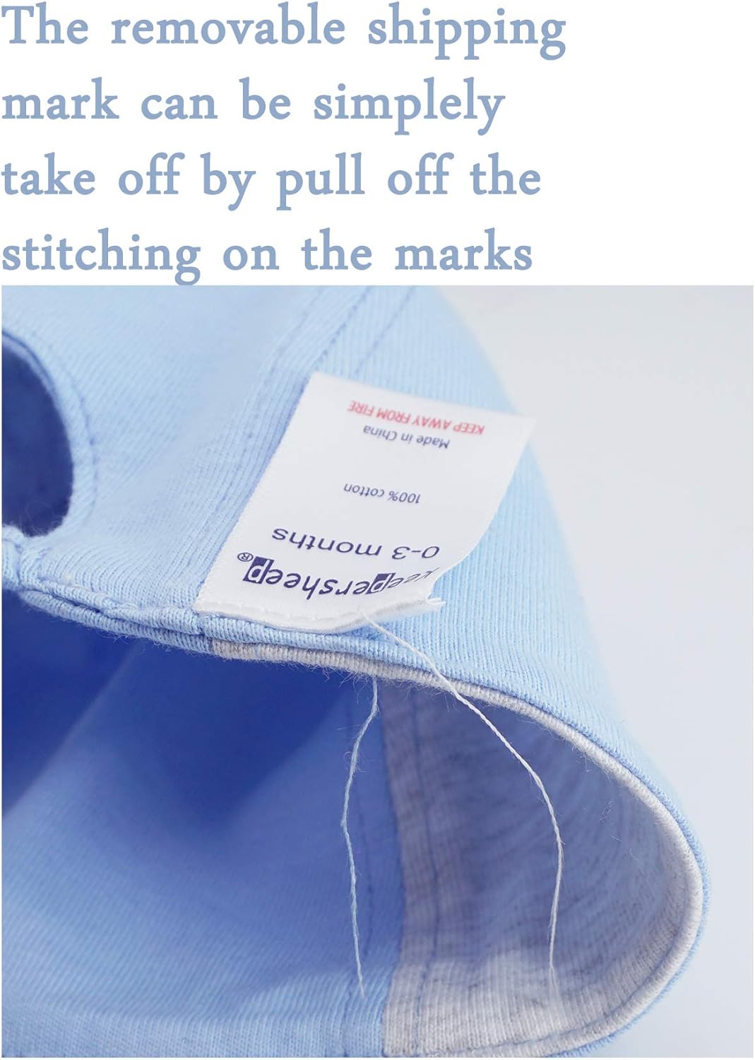 Keepersheep Baby Reversible Baseball Cap Infant Sun Hat, Cotton Knit Soft Brim for Infant Toddler