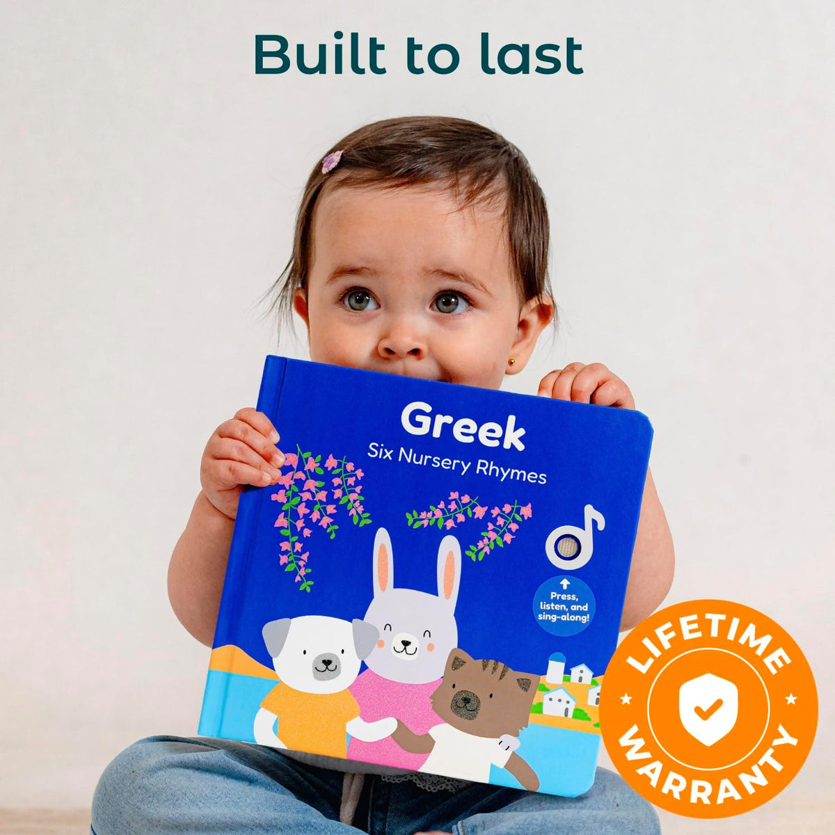 Cali's Books Greek Nursery Rhymes | Bilingual Children's Interactive Musical Book for Baby