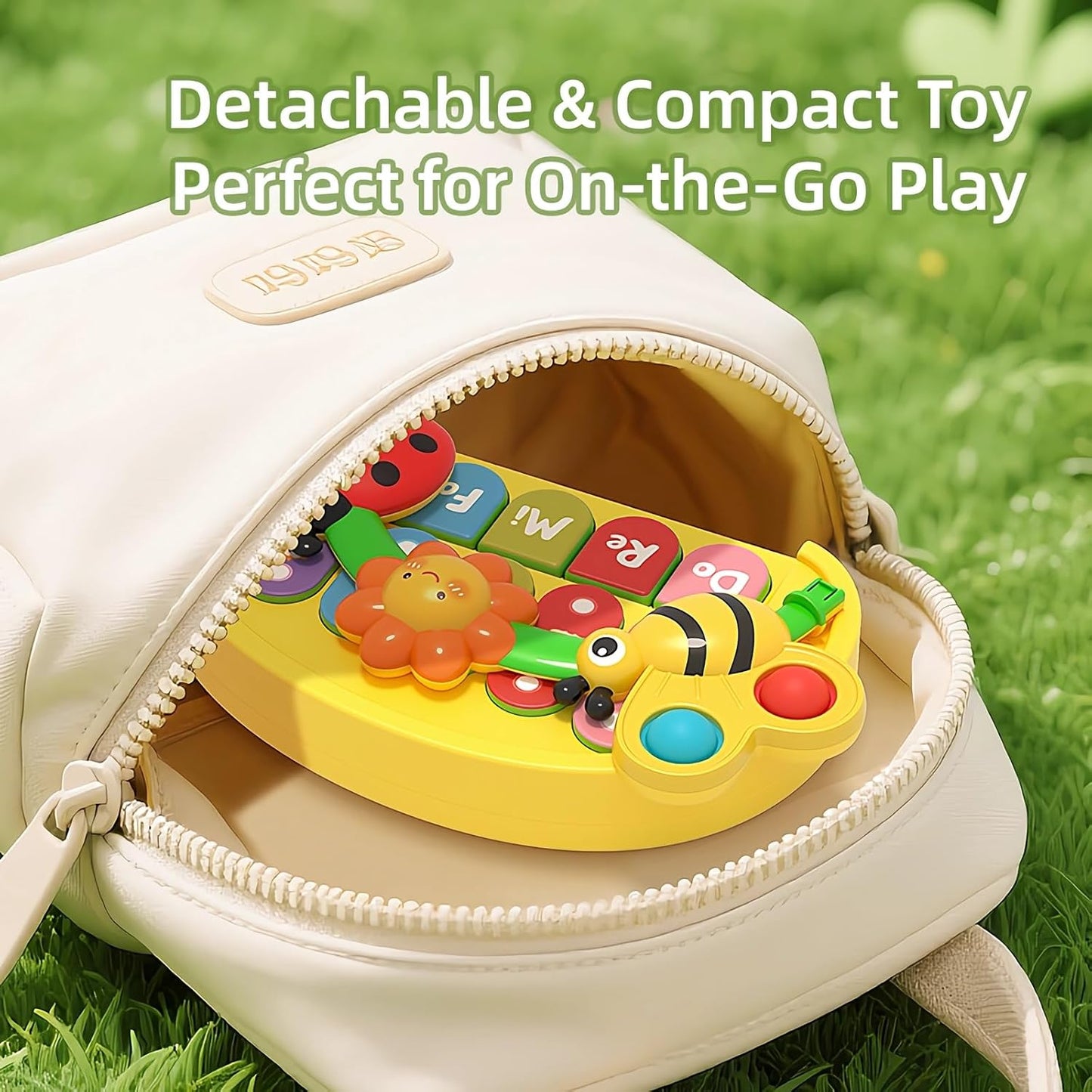 Baby Piano Toy for Kids 0-6-12-18 Months, Light Up Baby Keyboard Musical Toy with Press Pop