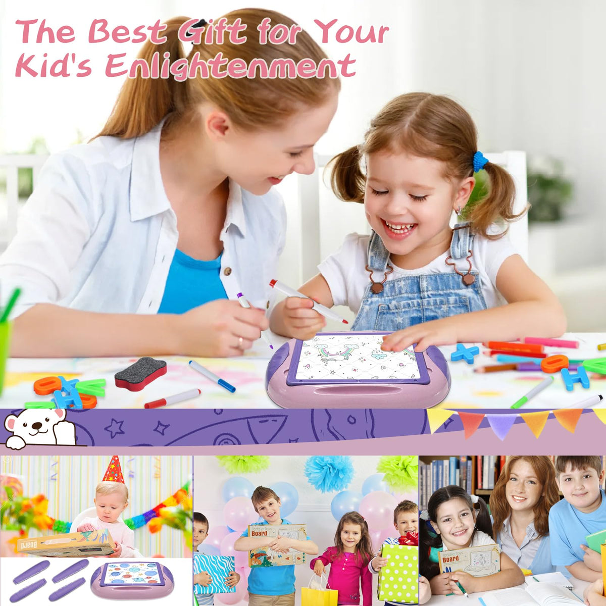 Cokzer Gift for 1-2 Year Old Girls, Toddler Girl Toys with Magnetic Letters and Numbers, Learning