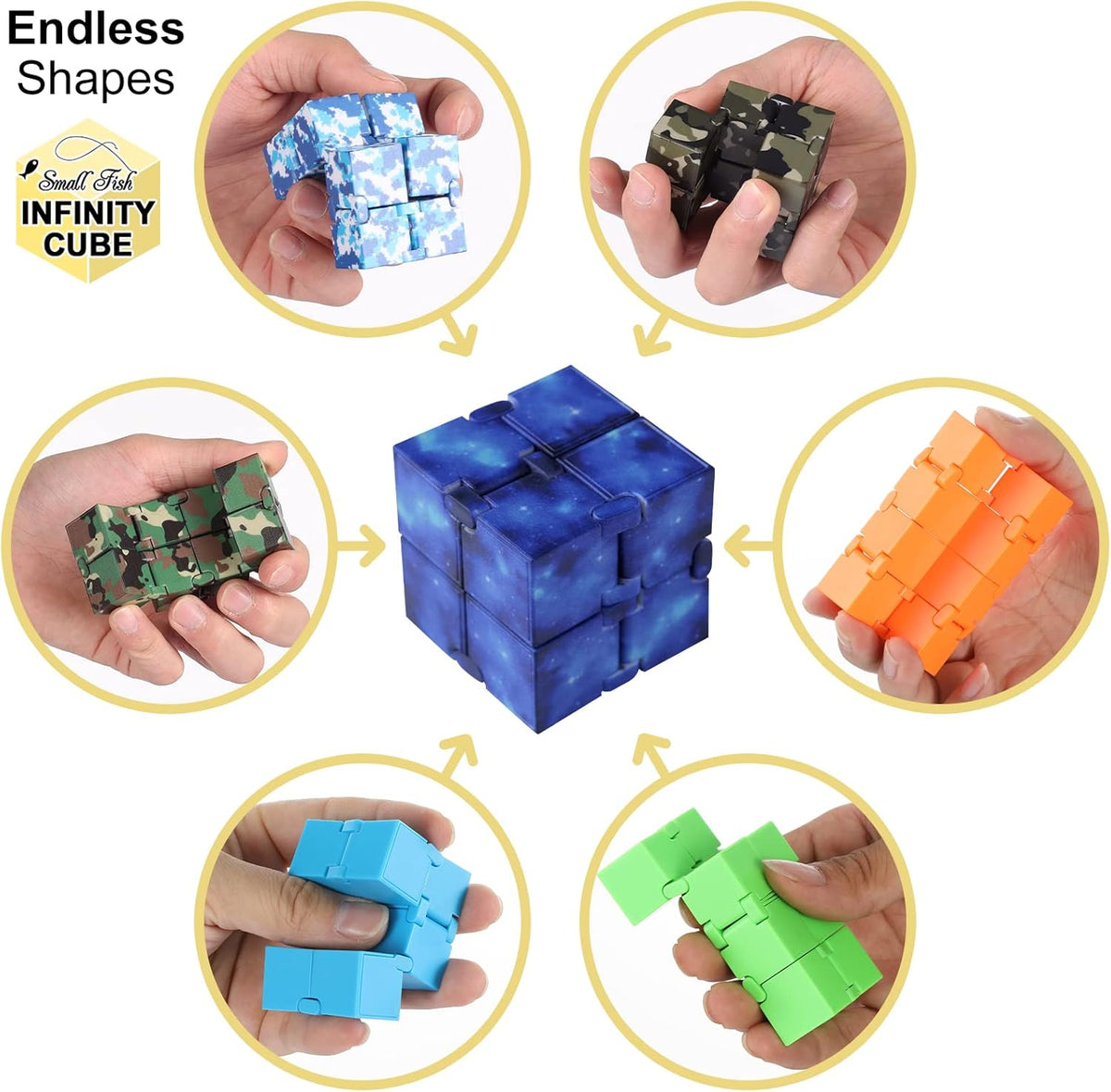 Infinity Cube Toy Fidget Galaxy, Fidget Sensory Cube Toy for Kids and Adults for Stress Relief and
