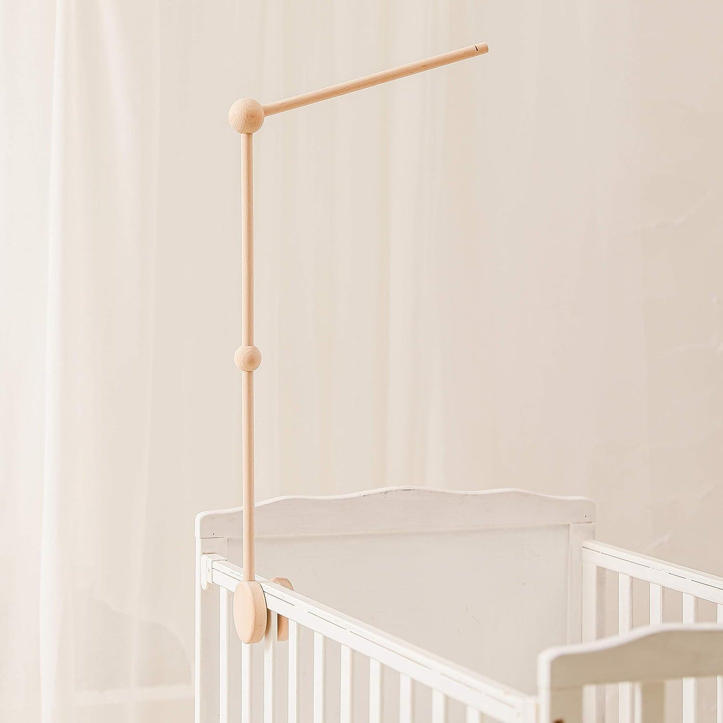 Updated Wooden Mobile Arm for Crib 30 inches- Baby Mobile Hanger for Crib Nursery Mobile Holder