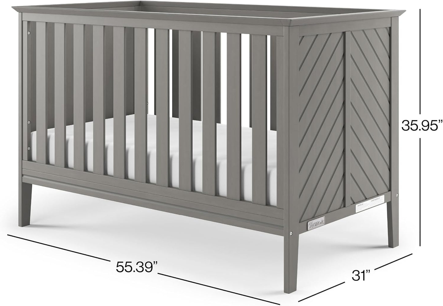 Child Craft Atwood 3-in-1 Convertible Crib, Baby Crib Converts to Day Bed, Toddler Bed, 3