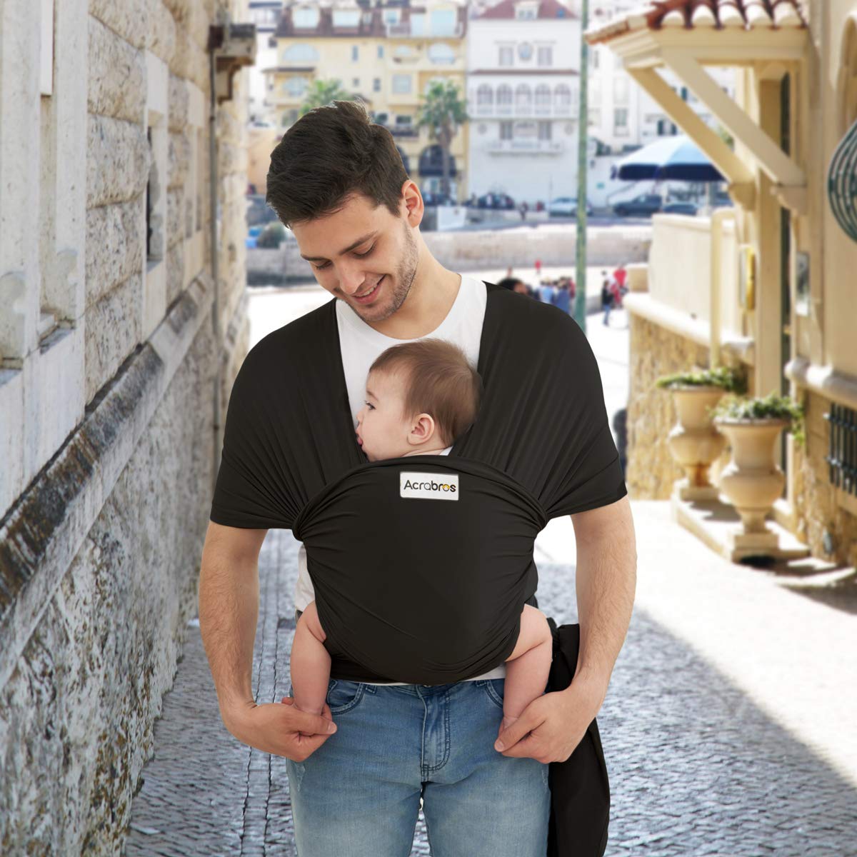 Acrabros Baby Wrap Carrier,Hands Free Baby Carrier Sling,Lightweight,Breathable,Softness,Perfect